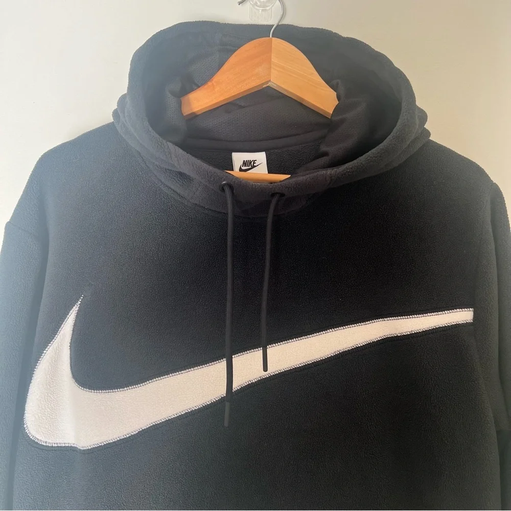 Nike Club Fleece Swoosh Pullover Hoodie Sweatshirt Size Small